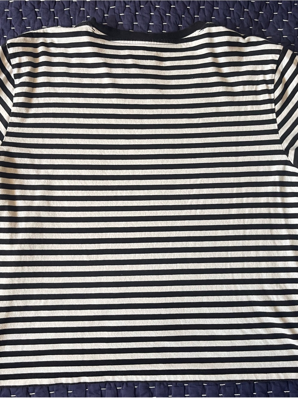 Everlane The Box-Cut Tee in Essential Cotton (Black and White Stripe) - Picture 6 of 6